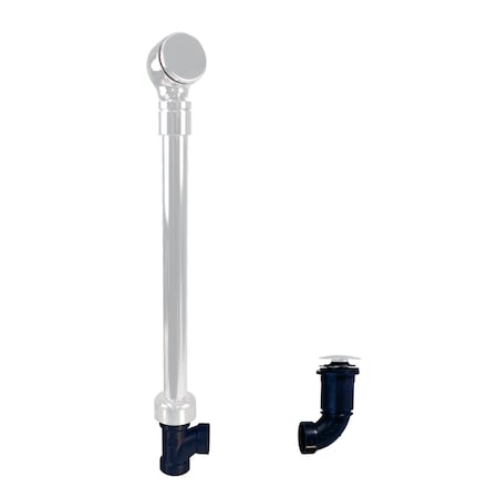 Westbrass Semi-Exposed Tip-Toe BW&O, Ball Joint in Powdercoated White 493144HRHBJ-50